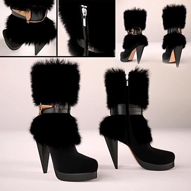 Stylish Winter Boots for Women 3D model image 1 