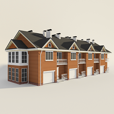 Urban Comfort: Townhouse Living 3D model image 1 