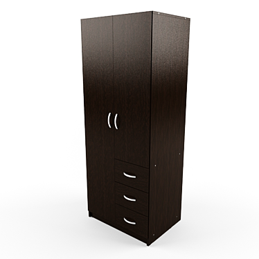 Stylish IKEA VINJE Wardrobe 3D model image 1 