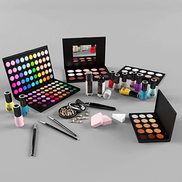 Versatile Makeup Set 3D model image 1 