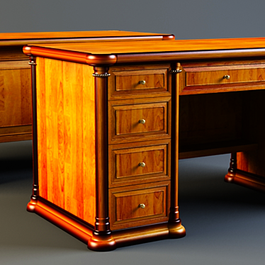 Custom-made Classic Writing Desk 3D model image 1 