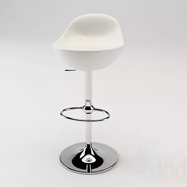 Modern Quad Lowpoly Stool 3D model image 1 