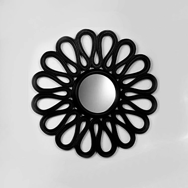 Blooming Reflection: Floral Mirror 3D model image 1 