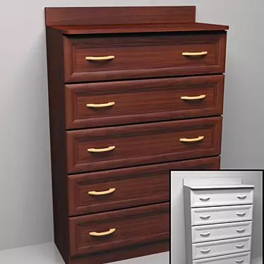 Modern Komod: Stylish Storage Solution 3D model image 1 