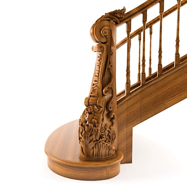 Carved Post for Ladders 3D model image 1 