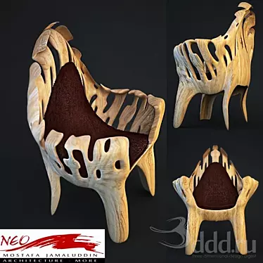 iNeo Organic Form Armchair 3D model image 1 