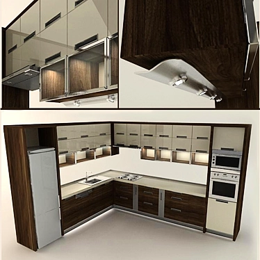 Modern Kitchen: Stylish and Functional 3D model image 1 