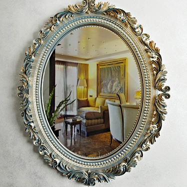 Timeless Oval Mirror 3D model image 1 