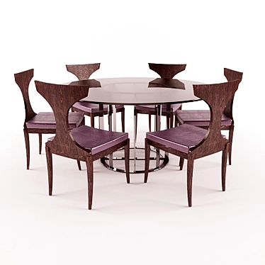 Rodeo Drive: Elegant Dining Set 3D model image 1 