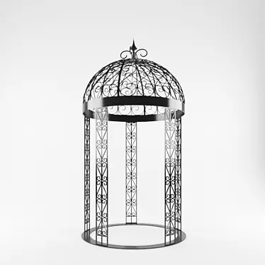 Elegant Iron Gazebo 3D model image 1 