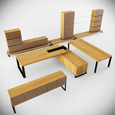 Loop Office Furniture 3D model image 1 