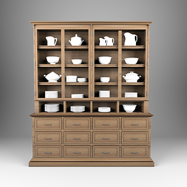Vintage Travel Apothecary Cabinet 3D model image 1 