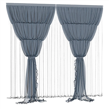 Versatile Cinema Curtains: 3D Model + Texturing Options 3D model image 1 