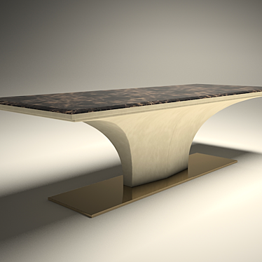 Sleek Longhi Omotesando Dining Table 3D model image 1 