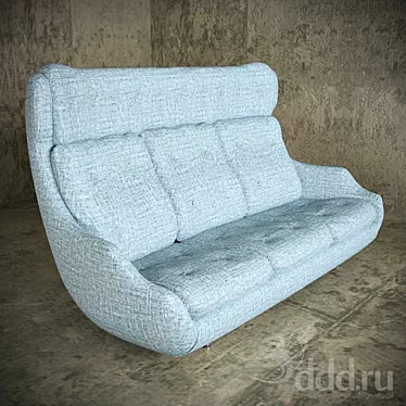 Luxe Textile Couch 3D model image 1 