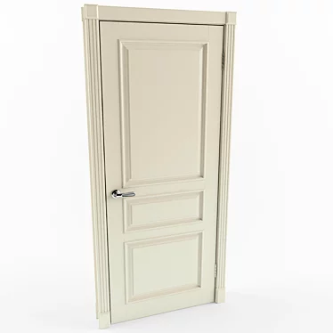 Elegant Florence: Classic Wood Door 3D model image 1 