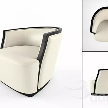 Deco Demilune Cocktail Armchair: Taylor Llorente 3D model image 1 