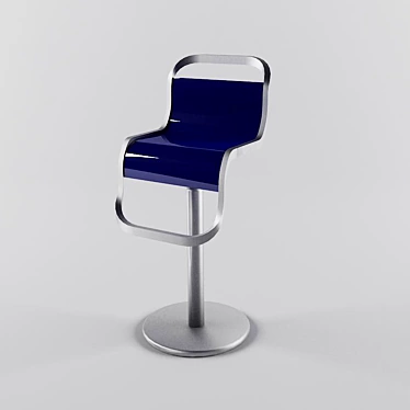 Blue Bar Stool 3D model image 1 