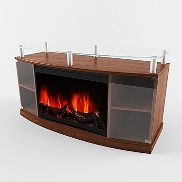 Elegant Dimplex Fireplace Stand 3D model image 1 