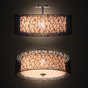 Elegant Bronze Chandelier 3D model image 1 