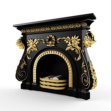 Authentic Cast Natural Fireplace 3D model image 1 