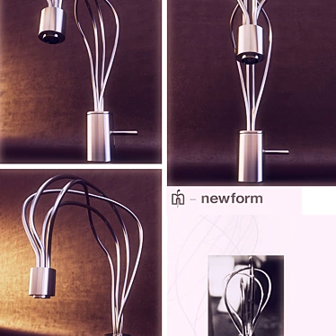 Italian-designed Sink Mixer - New Form Morpho.art 3D model image 1 