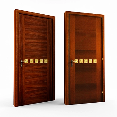 2-Door Elegance: Stylish and Secure 3D model image 1 