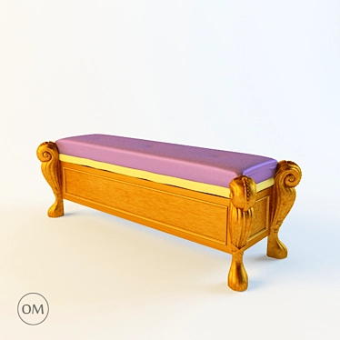 Luxury Handcrafted PAOLO LUCCHETTA Ottoman 3D model image 1 