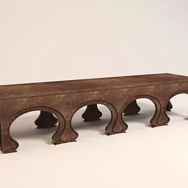 Russian-style Museum Bench 3D model image 1 