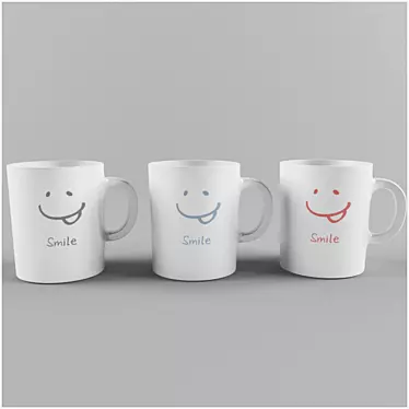 Smiley Cups 3D model image 1 