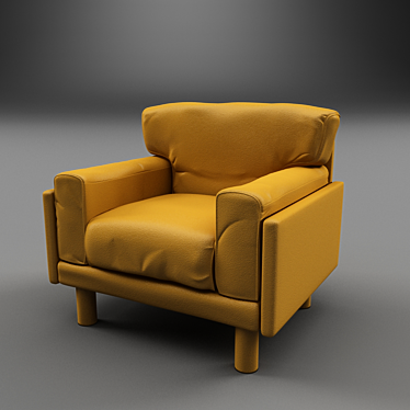 Luxury Leather Armchair 3D model image 1 