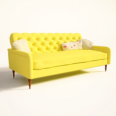 Modern Yellow Sofa 3D model image 1 