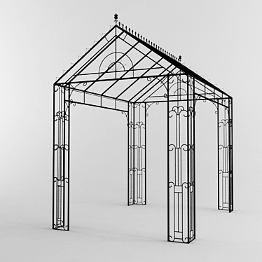 Metal Gazebo: L2620 B1940 H2850 3D model image 1 