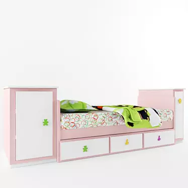 Comfy Kids Cot 3D model image 1 