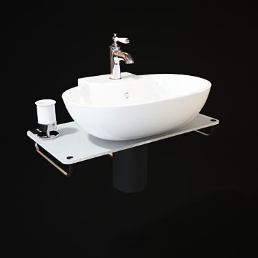 Elegant Globo Misura62 Basin 3D model image 1 