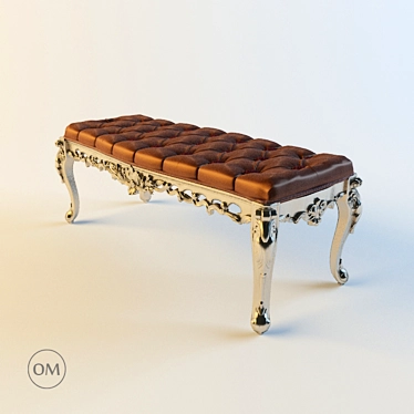 Valentino PNC Carved Ottoman 3D model image 1 