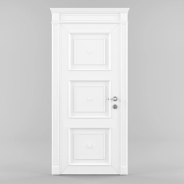 Elegant Maple Wood Door 3D model image 1 