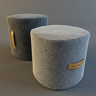 Scandinavian Style Bjork Pouf 3D model image 1 