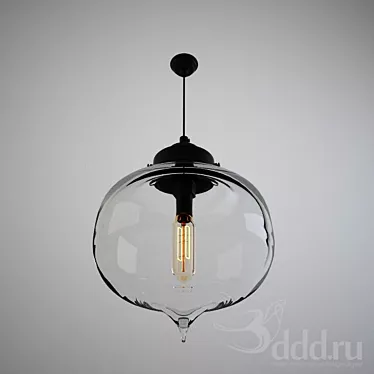 Elegant Crystal Pendant Light 3D model image 1 