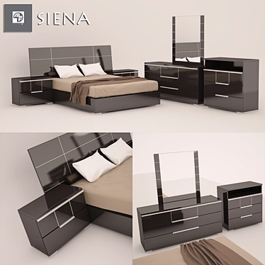 ALF Siena Bedroom Set 3D model image 1 