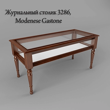 Elegant Modenese Gastone Coffee Table 3D model image 1 