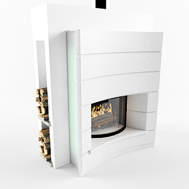 Bianco Mediterraneo Fireplace 3D model image 1 