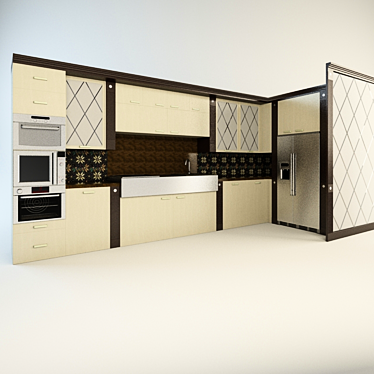 Luxury Baccarat Kitchen by Scavolini 3D model image 1 