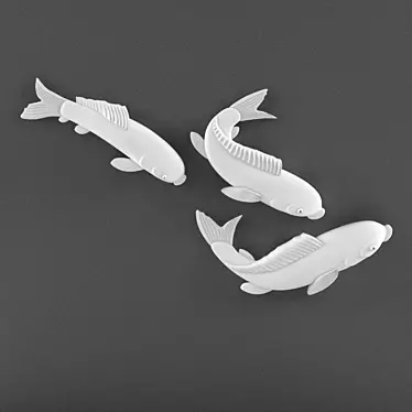 Fish Sculpture: Exquisite Marine Decor 3D model image 1 