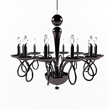 Amalfi Glass & Metal Chandelier 3D model image 1 