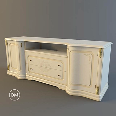 Florian Beige TV Stand 3D model image 1 