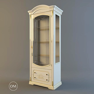 Floriana Beige Showcase: Elegant Design by Miassmobili 3D model image 1 