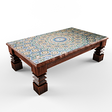 Exquisite Moroccan Table 3D model image 1 