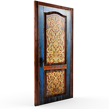 Exquisite Moroccan Door: A Gateway to Elegance 3D model image 1 