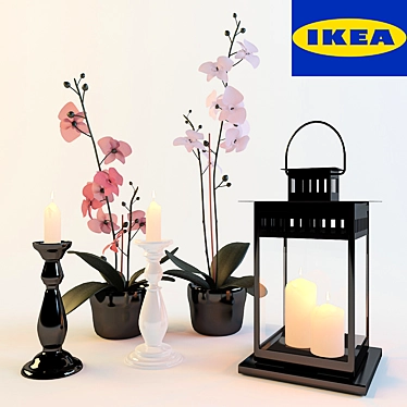 Chic IKEA Decor Set 3D model image 1 